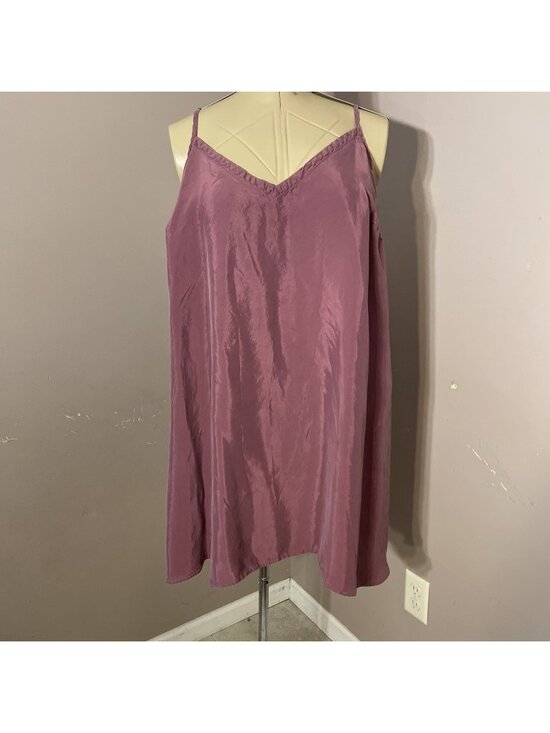 Athleta Dresses & Skirts - Athleta Calm Cool Casual Slip Dress Size 3XL Rose Pink Mini V-Neck Adjustable